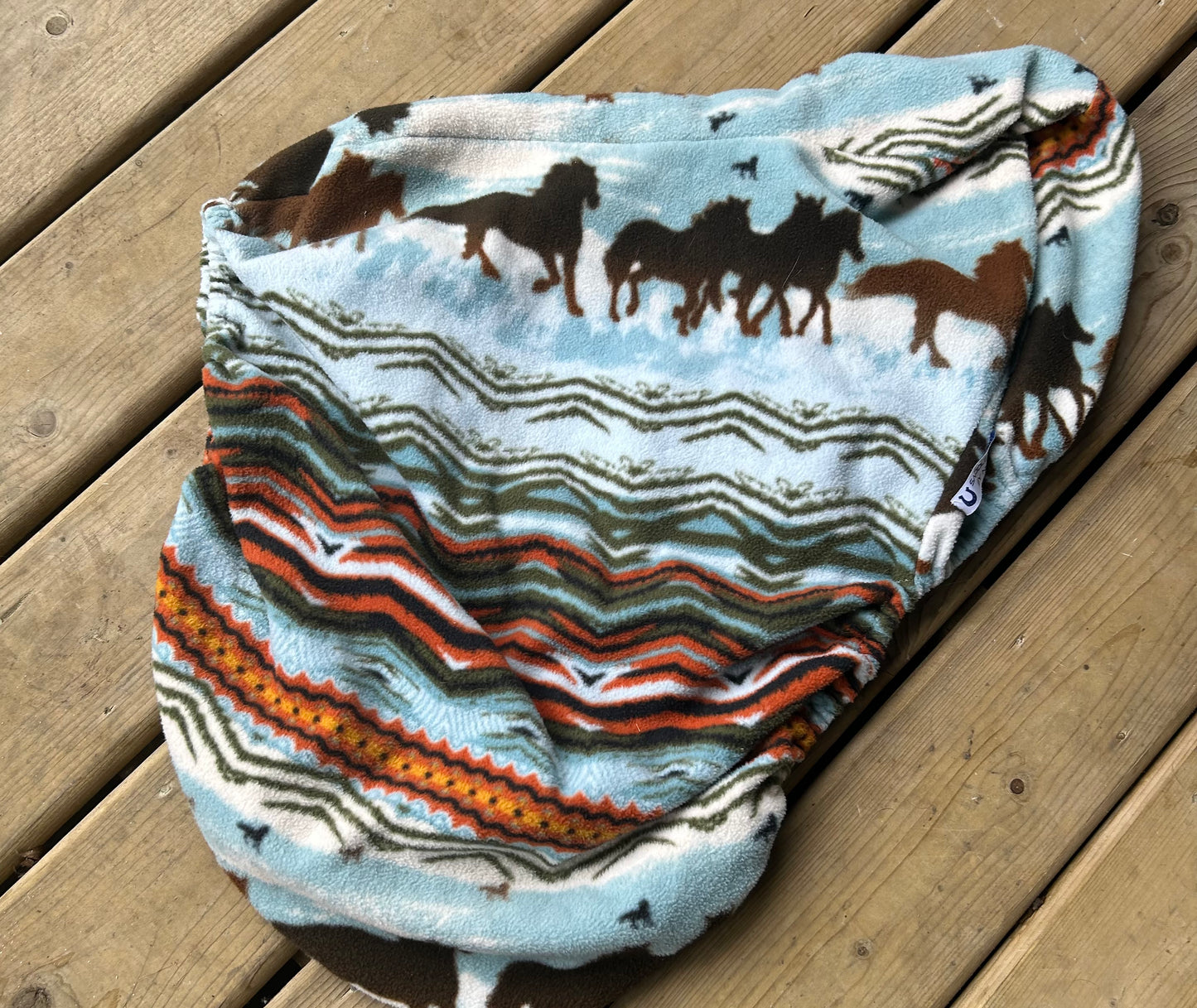 Saddle sox by Nina blue navajo saddle cover