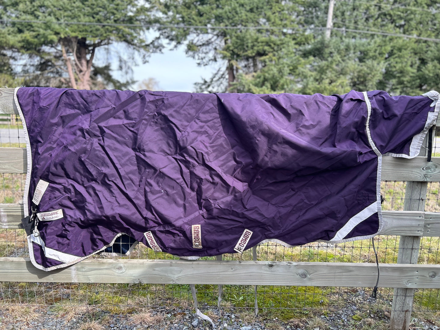 84” Rambo Wug rain sheet purple/silver