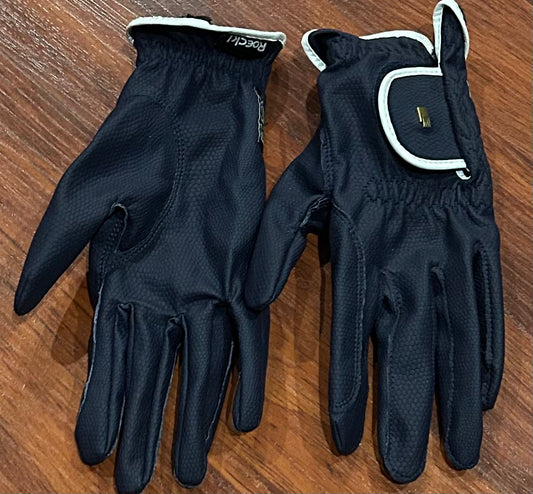Roeckl navy size 8.5 gloves. New.