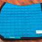 Equito blue dressage pad with matching polo wraps.