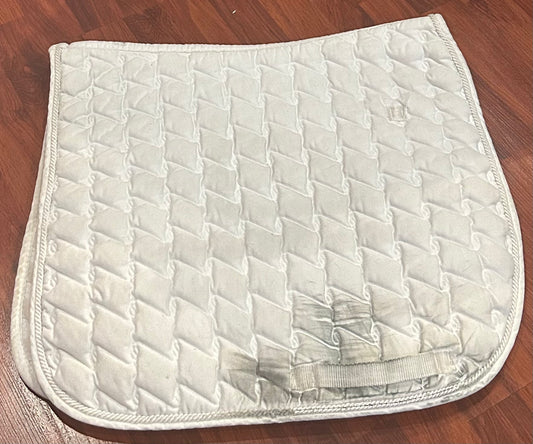 White quilted dressage pad
