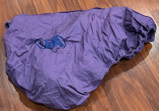 Purple fleece lined saddle cover