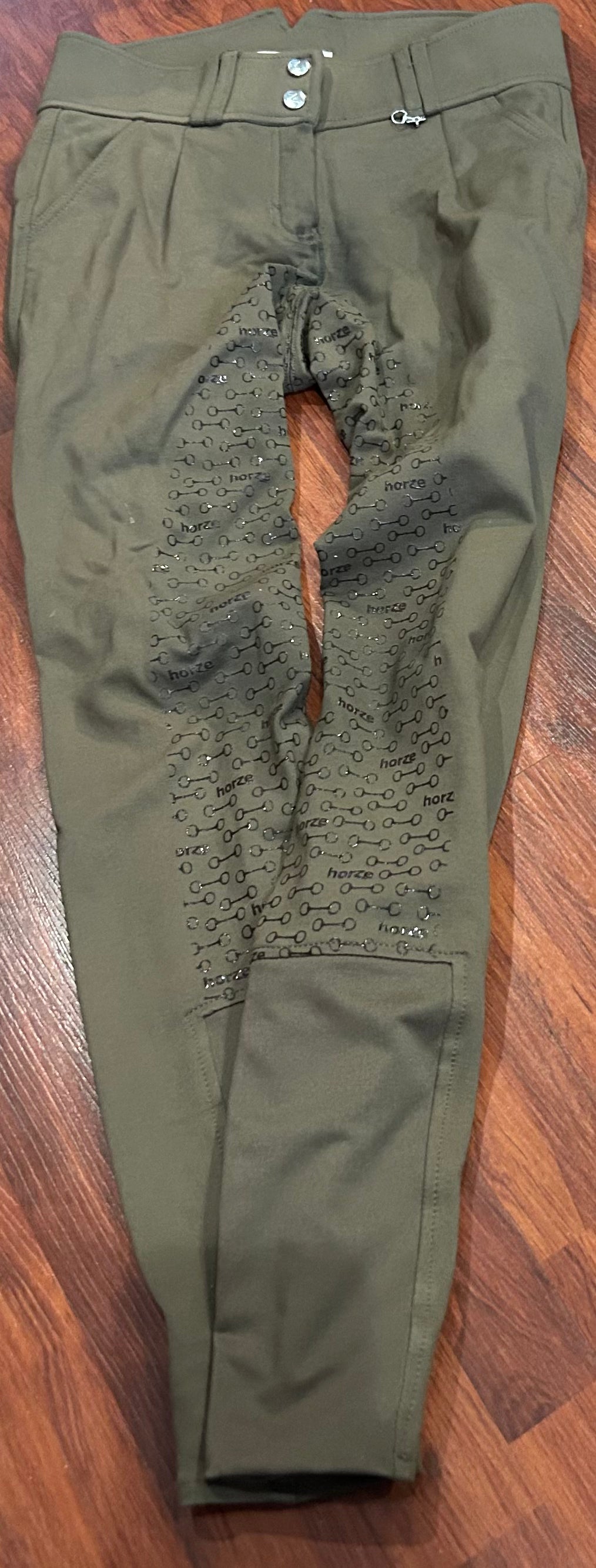 Horze size 24 green full seat breeches
