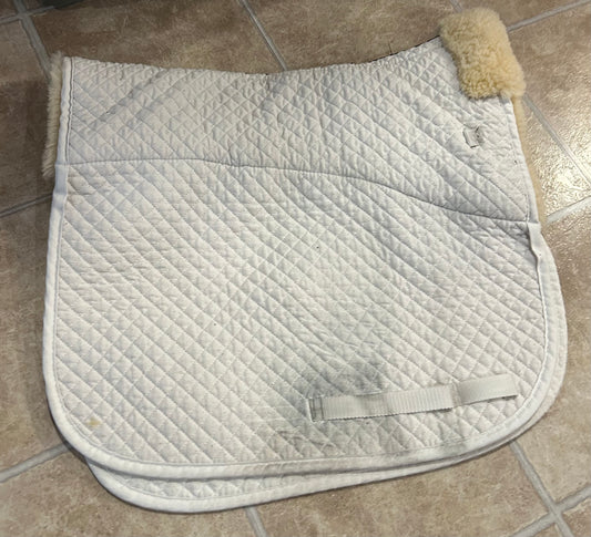 NSC white sheepskin dressage pad