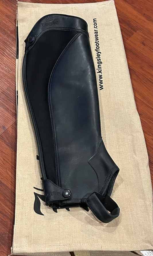 Kingsley half chaps black MS-S. 13.5” calf with elastic. 16” tall
