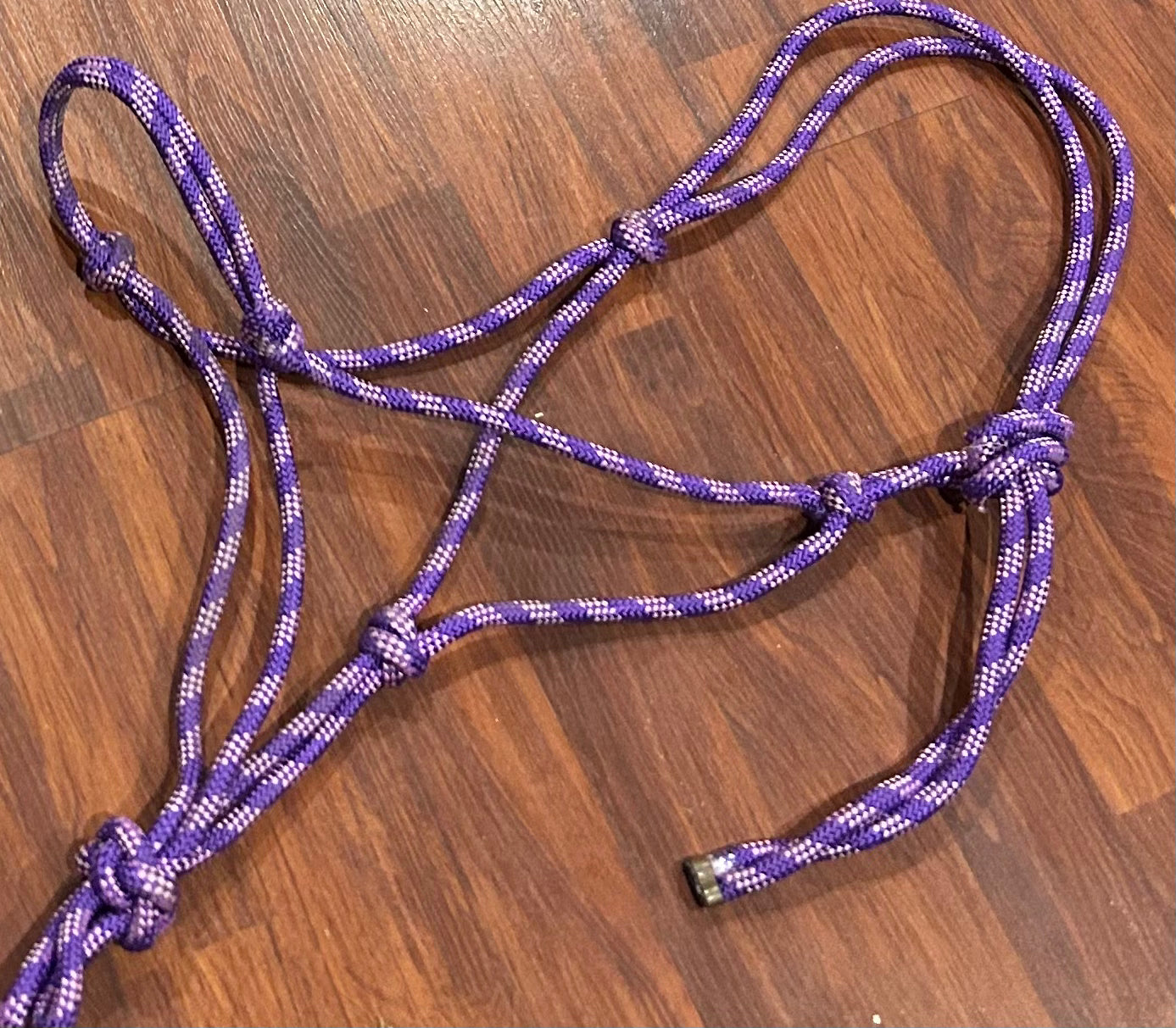 Rope halter full size pink/purple