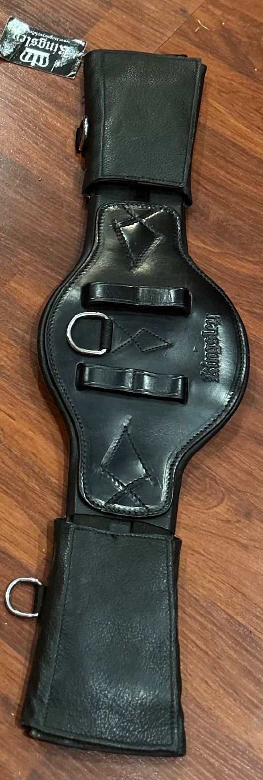 Kingsley 50 cm (20”) black dressage girth special. Elastic both sides.New with tags