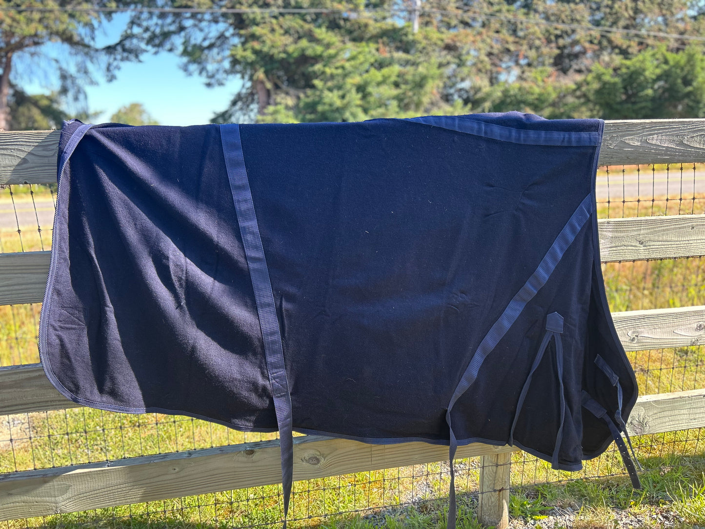 84” fleece navy sheet