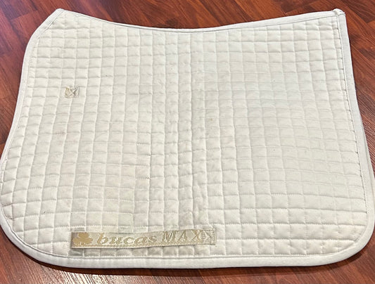 Bucas white dressage pad