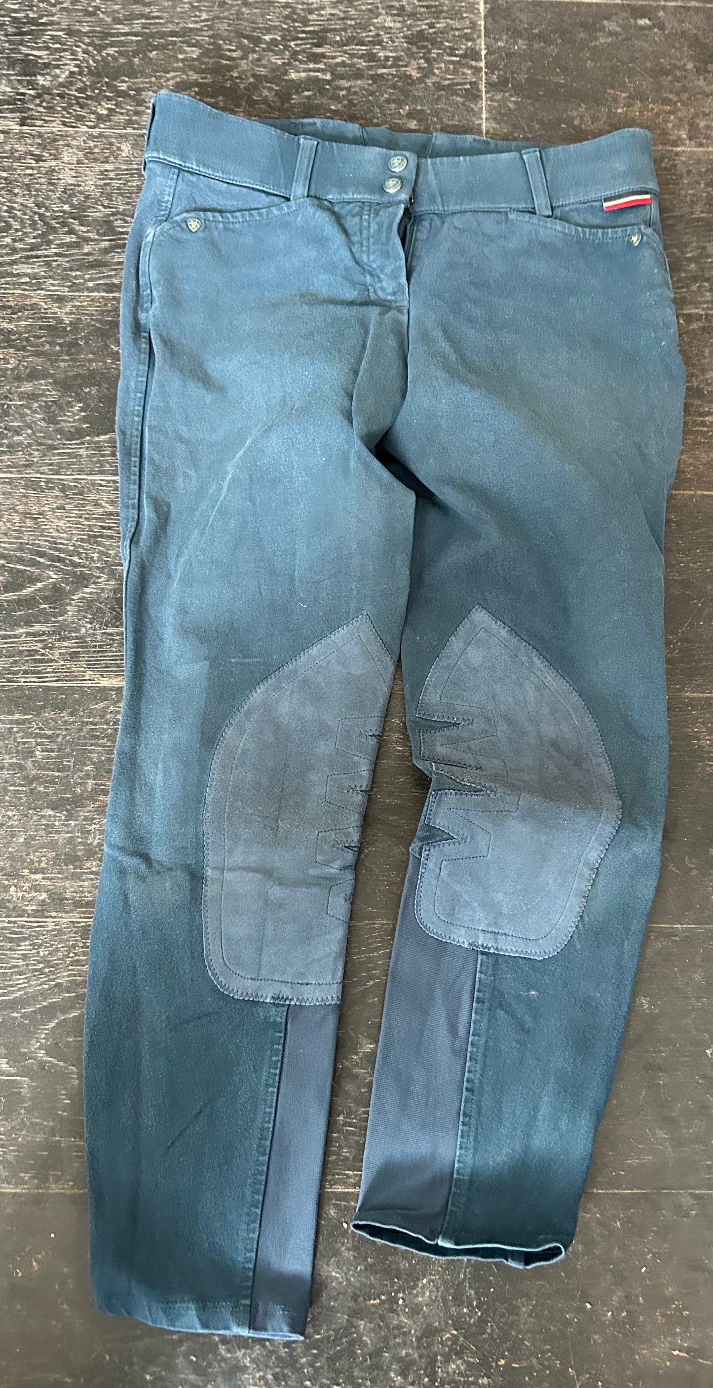 Ariat 26” knee patch blue full seat breeches