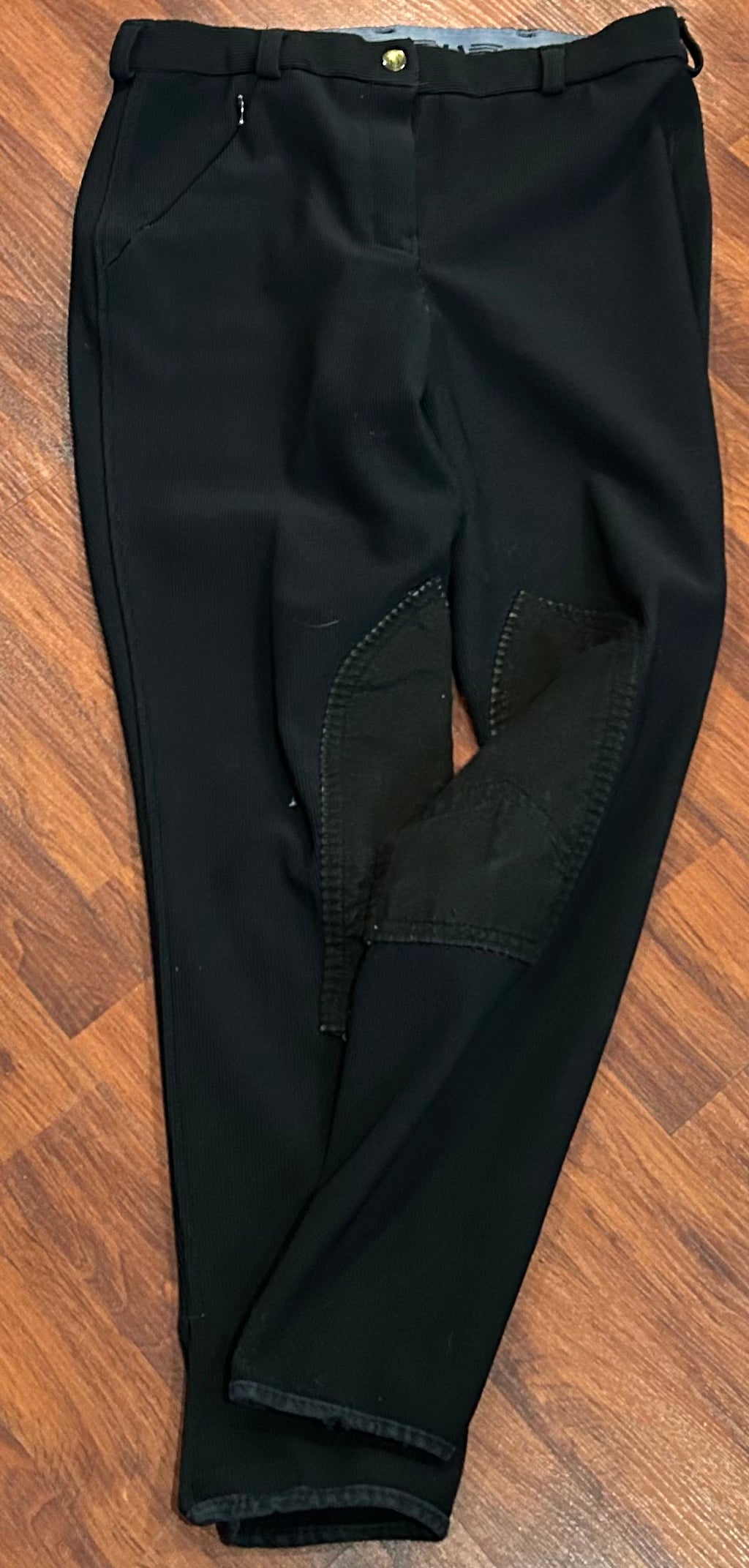 Tuffrider 28 black knee patch breeches