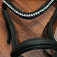 Milestone bitless bridle full size black with bling browband