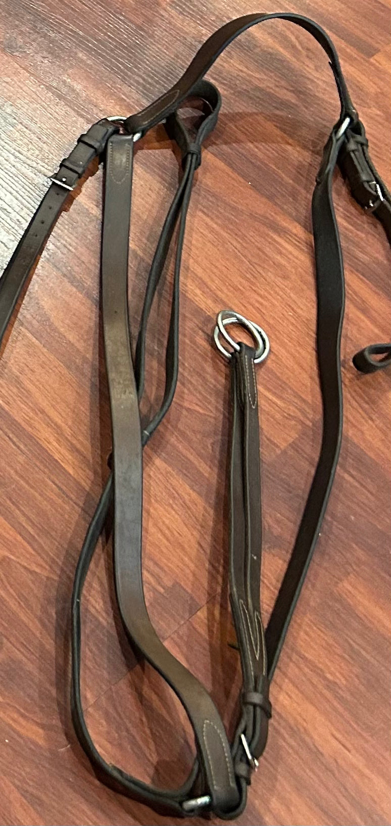 Full size brown leather breastplate with running attachment