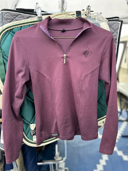 Arista small 1/4 zip burgundy