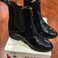 Dublin size 10 intensity zip up NAVY patent paddock boots. Brand new.