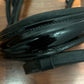 Solo snaffle bridle Cob. Rolled with patent noseband and browband. Comes with rubber reins
