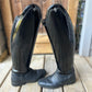 DeNiro Giotto boots 38 MC M size 7.5 15” calf 18.5” tall to ground. Patent trim.