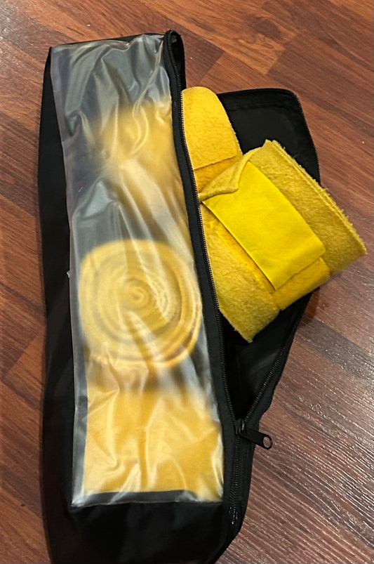 Yellow polo wraps set of 4. Some dirt