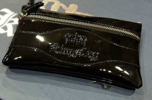 Kingsley belt bag black patent
