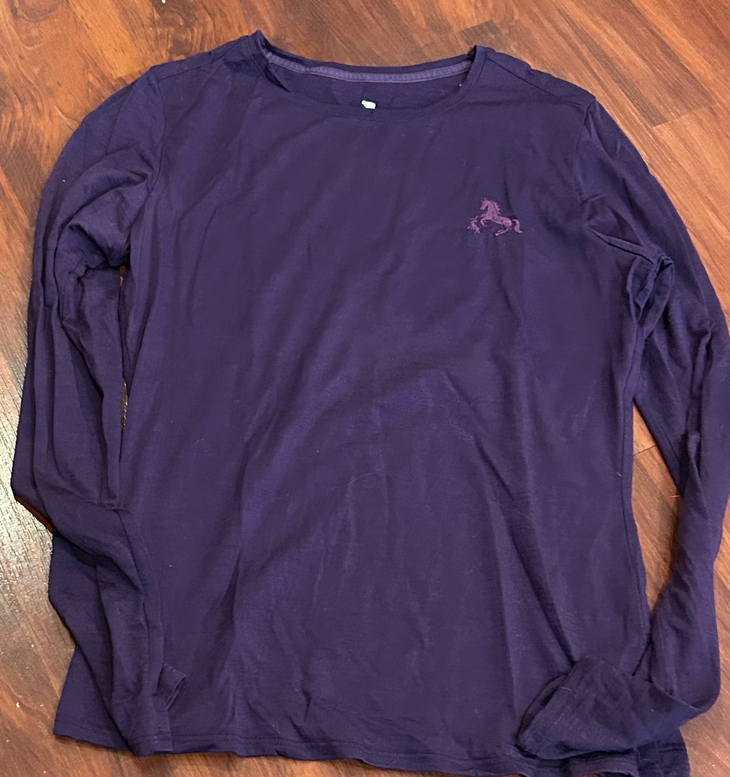 Merino wool purple long sleeve shirt medium