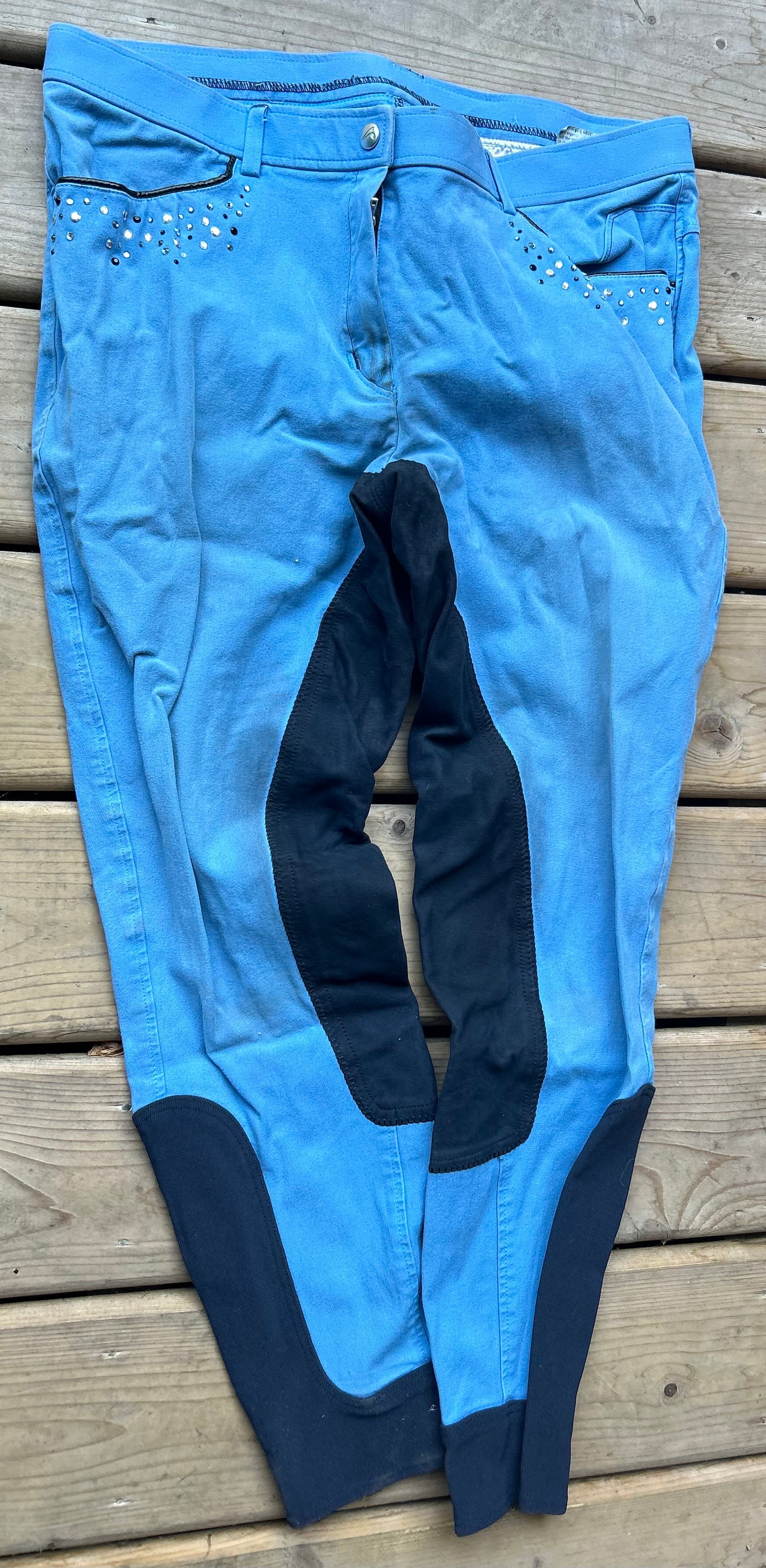 Euro Star size 32 light blue full seat breeches