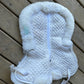 Large white sheepskin half pad. Some stains