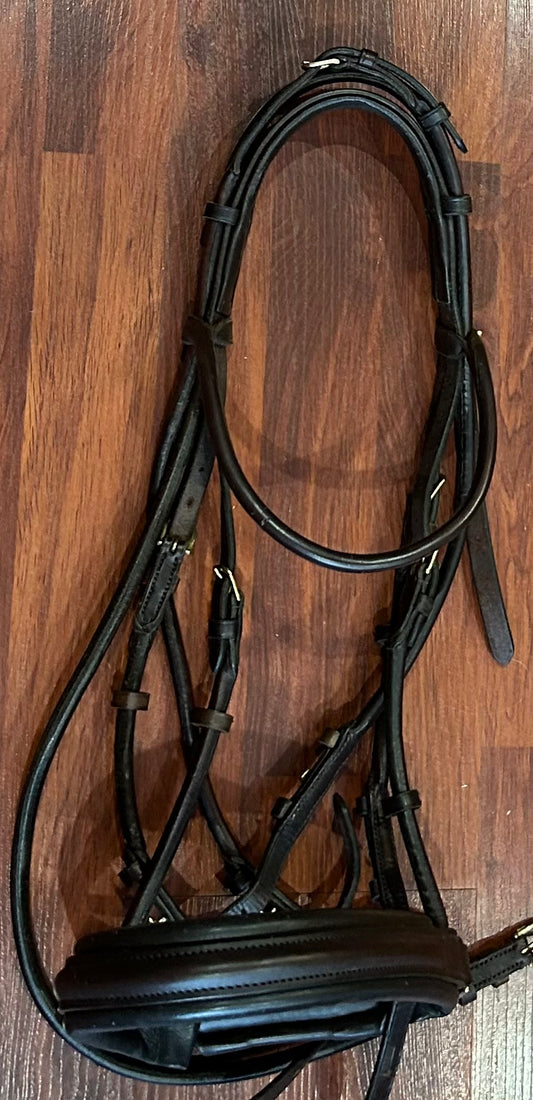 Isabelle werth brown full size double bridle. Minor damage to padding