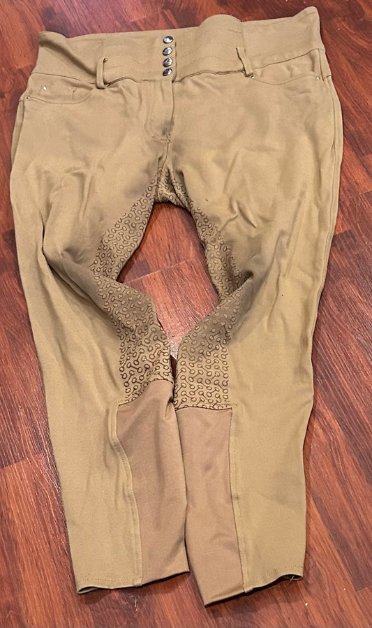 Horze size 32 brown high waist full seat breeches