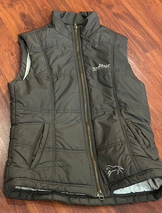 Horseware small brown puffy vest. Two way zipper