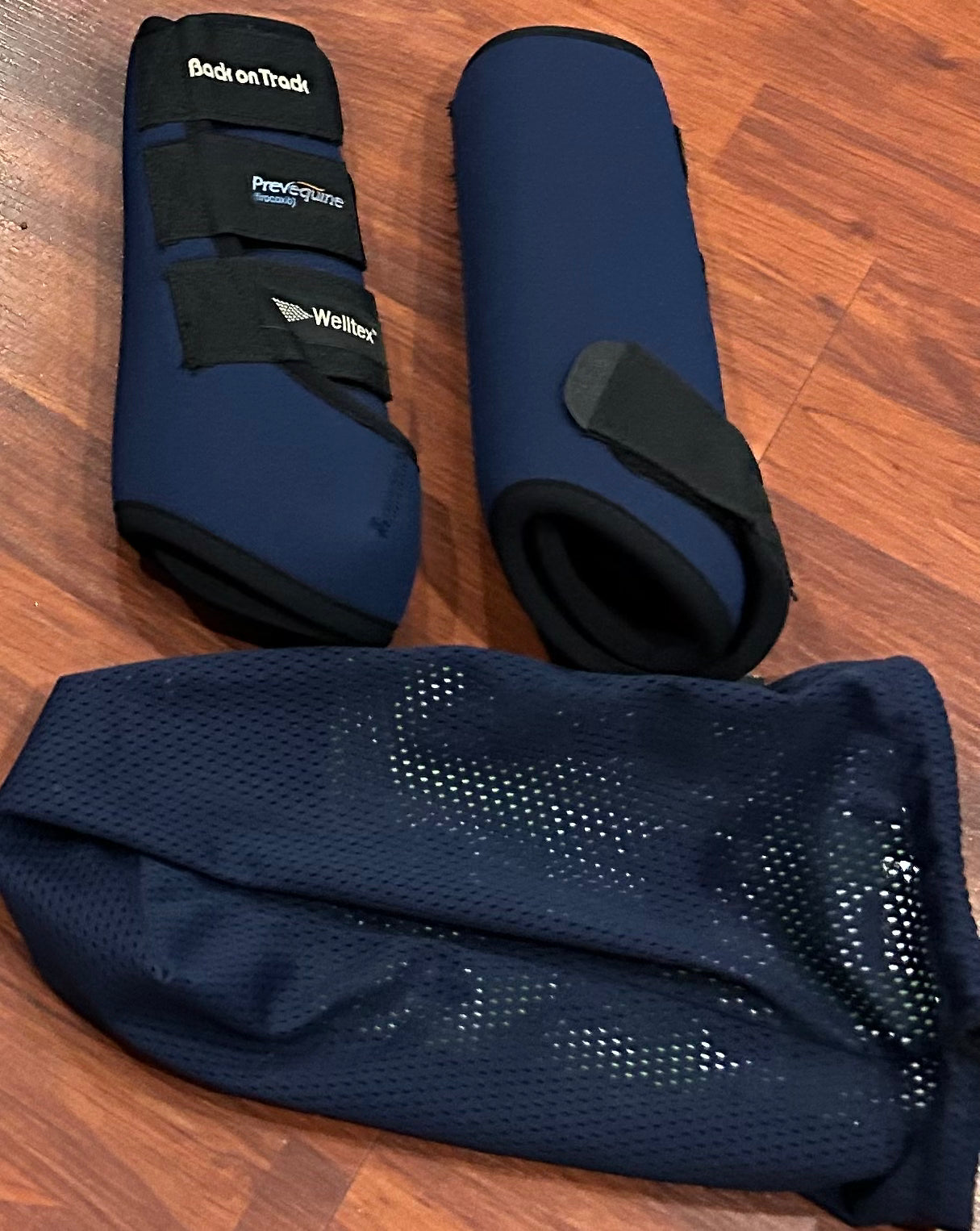Back on track large opal exercise boots fronts blue. Brand new