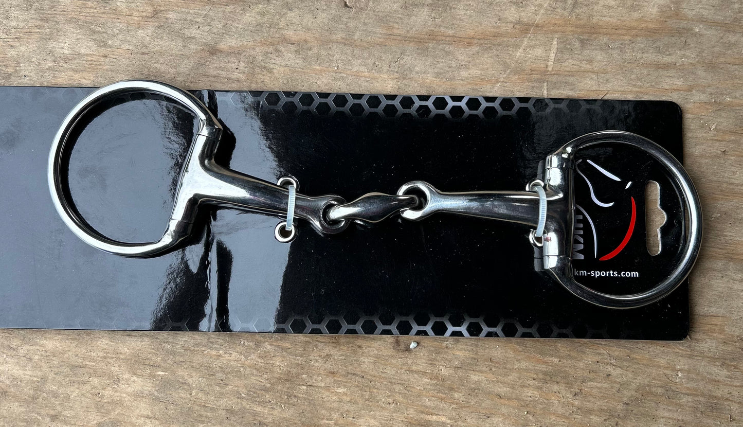 5.5” HKM eggbut snaffle with losenge