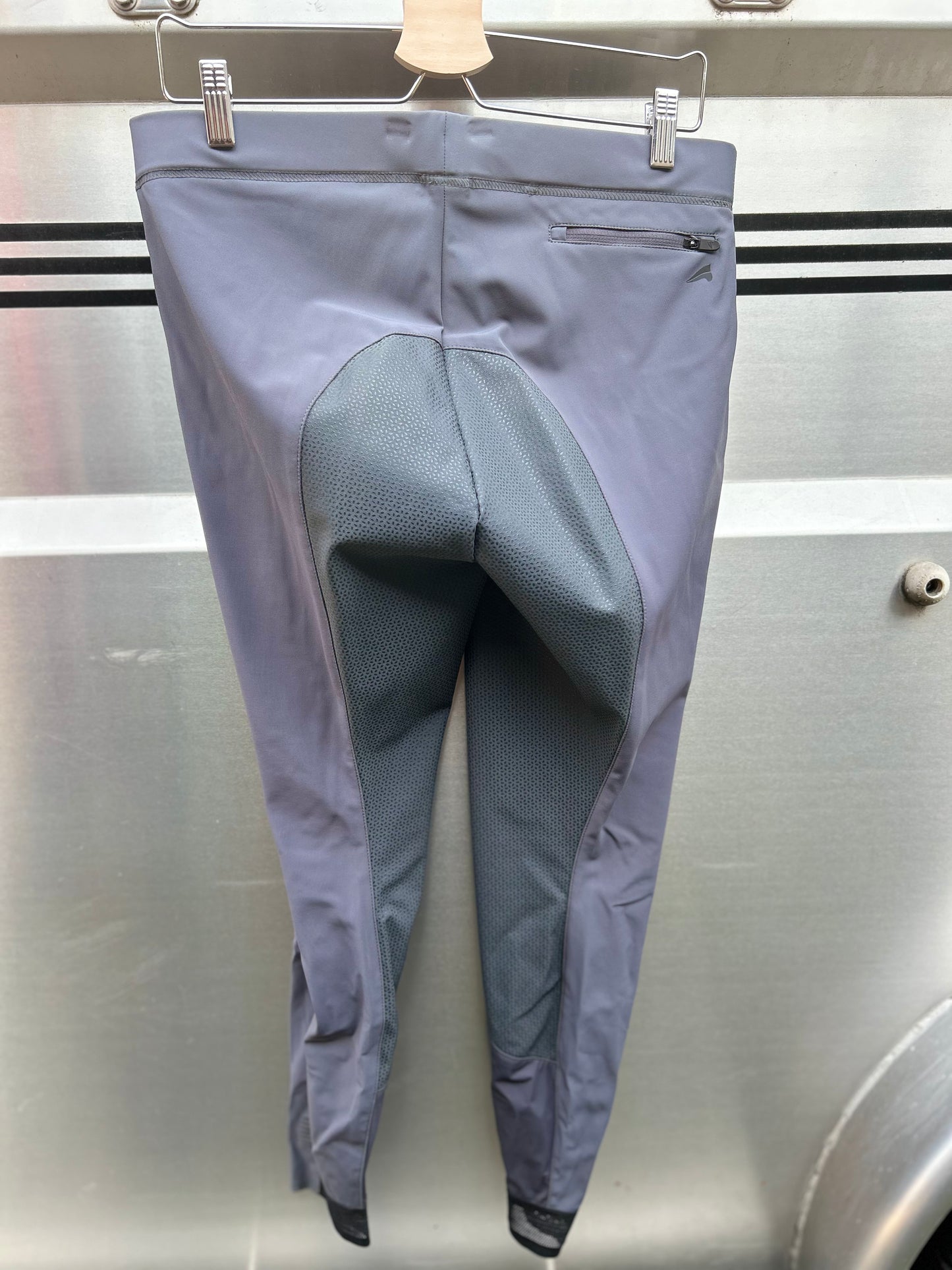 34R Euro Star ebony grey full seat breeches