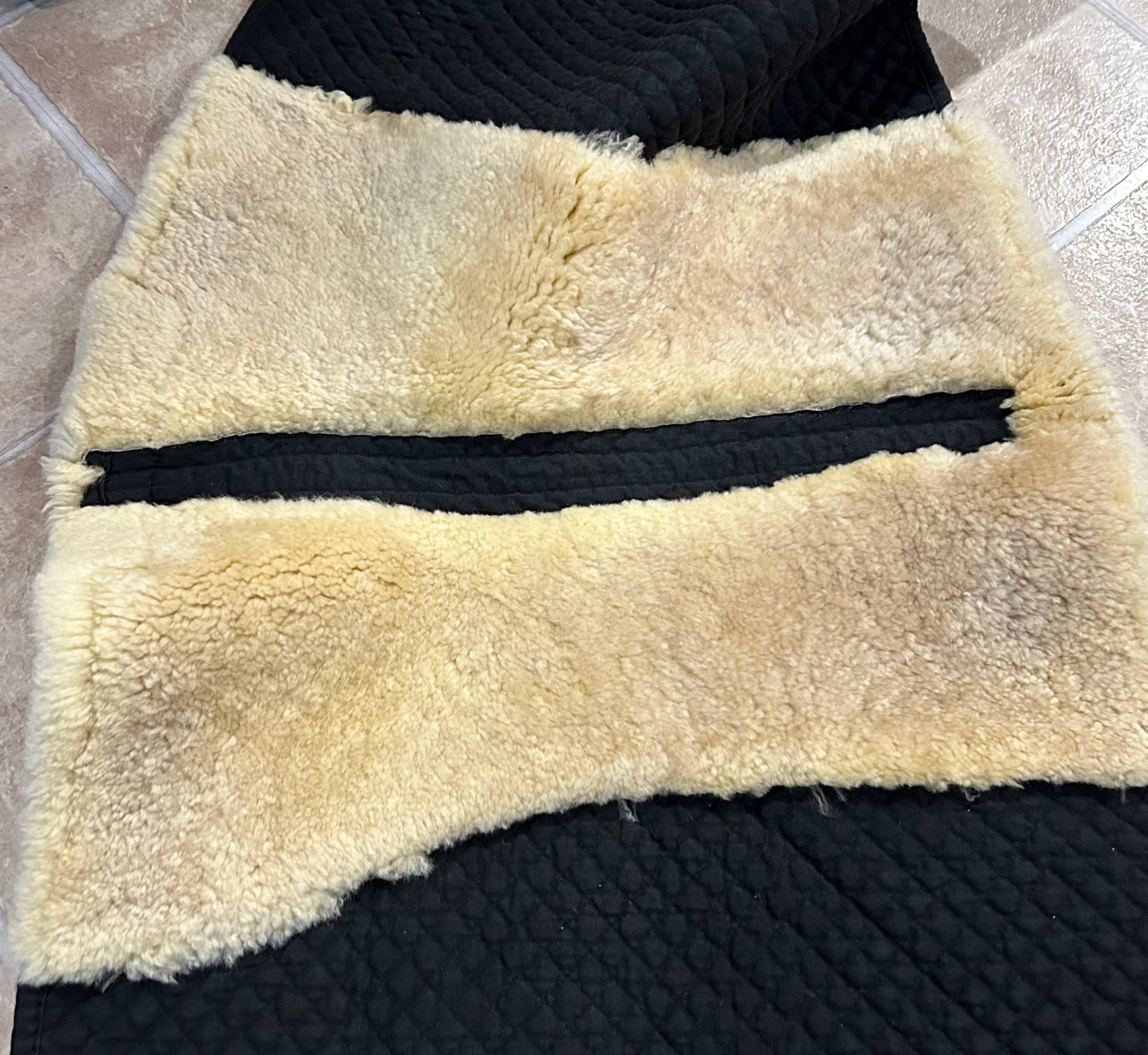 NSC black sheepskin dressage pad