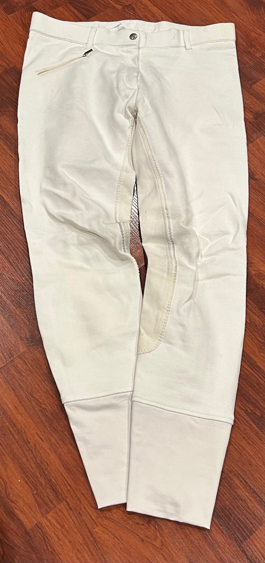 Elation platinum 34R white full seat breeches
