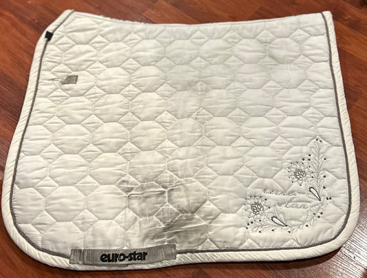 Euro Star white dressage pad