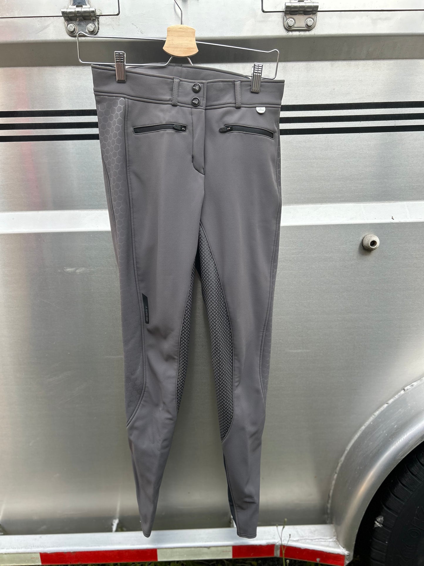 24L Euro Star Pharis grey full seat breeches