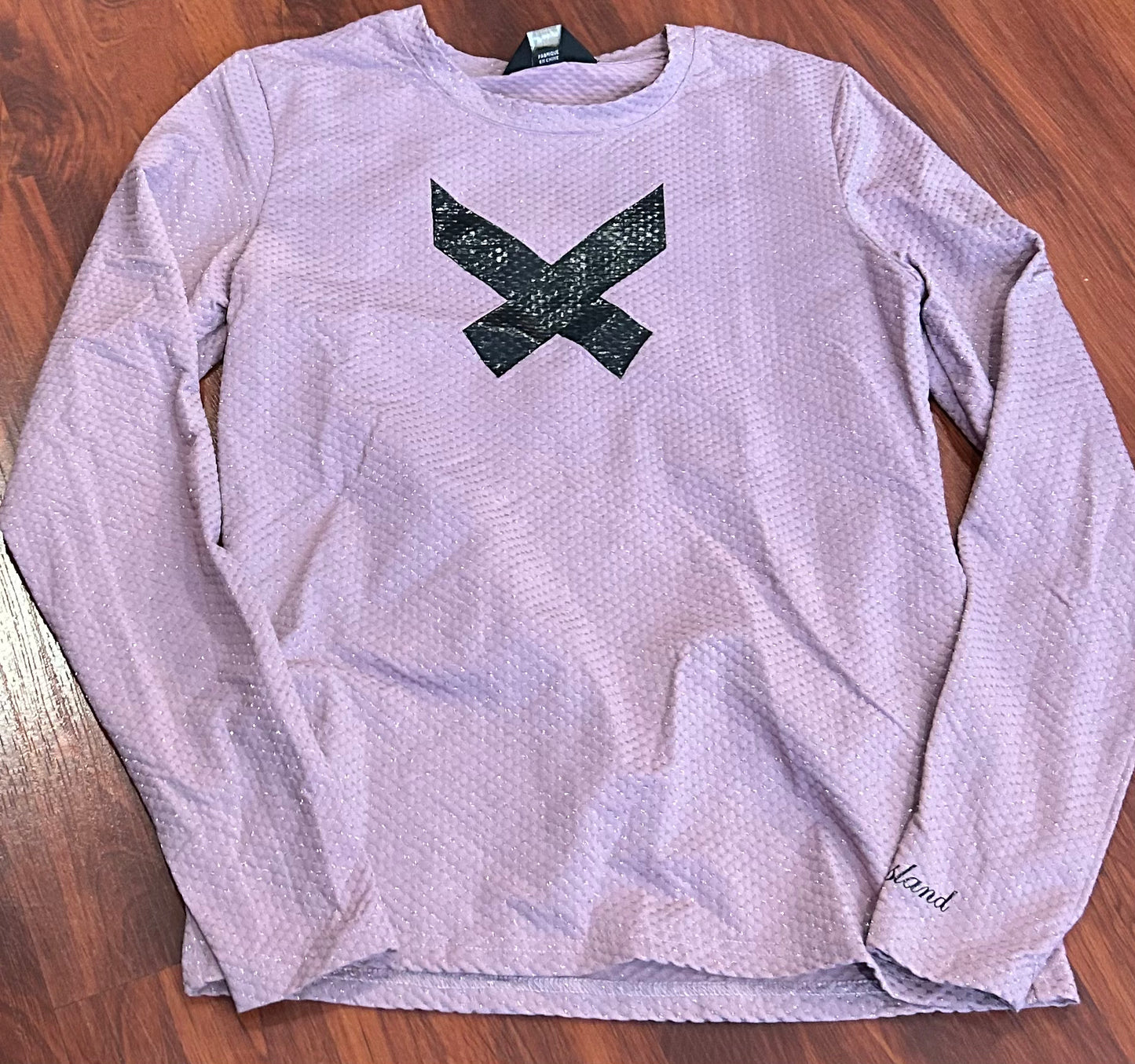 Kingsland small dusty pink long sleeve shirt sparkly
