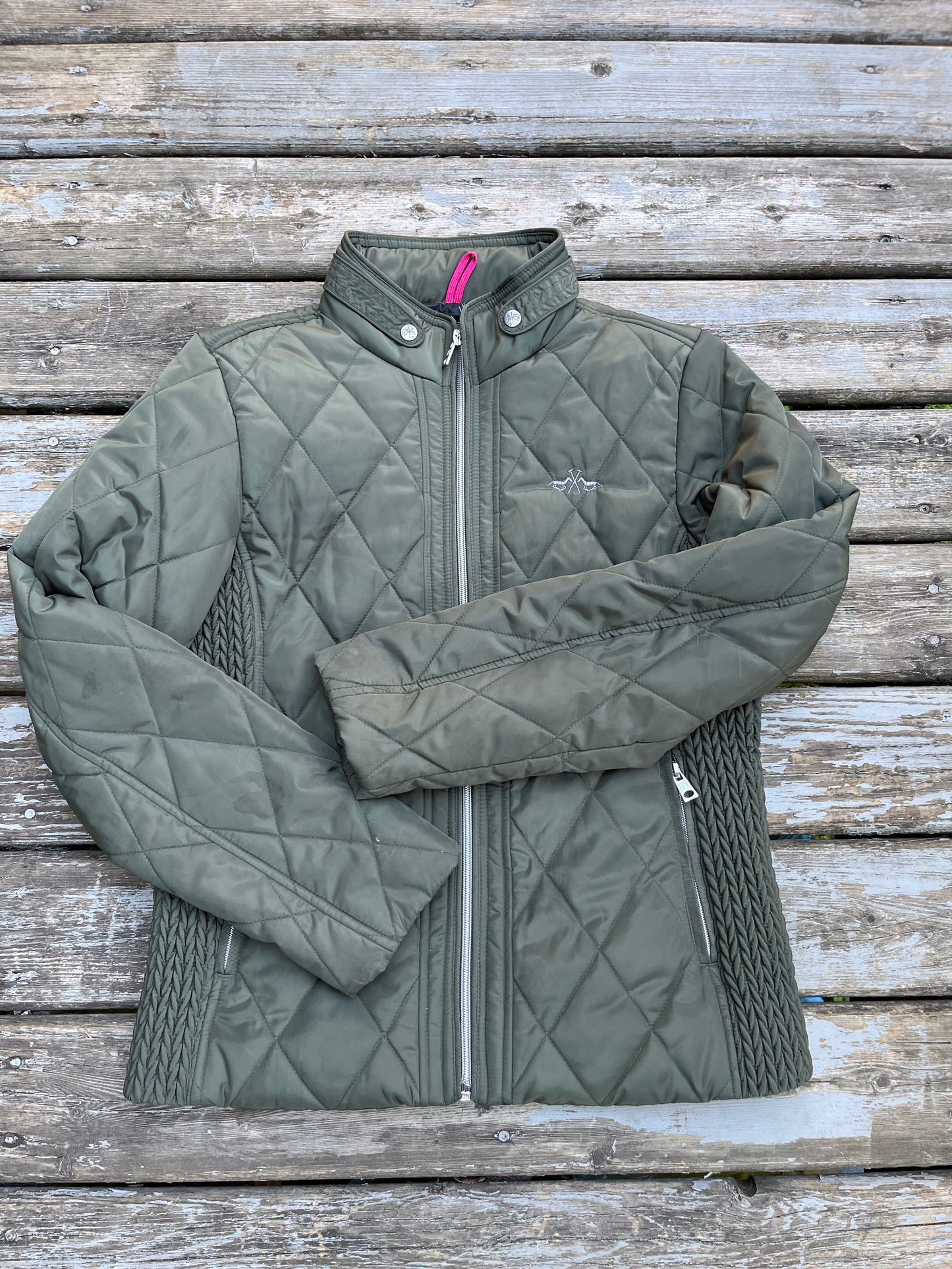 HV Polo military style green jacket med