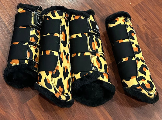 Rebel equestrian large and XL Cheetah print boot set.
