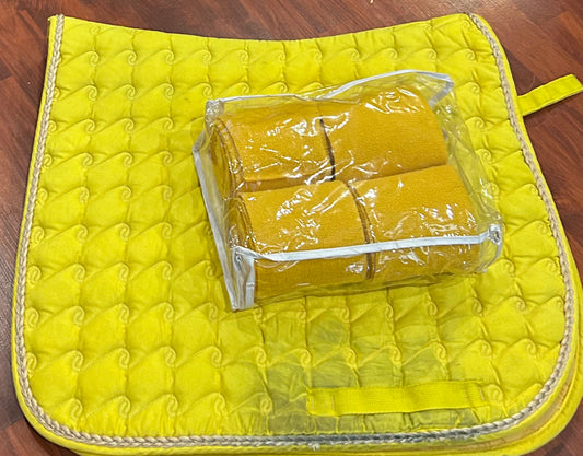 Shedrow yellow pad with polo wraps