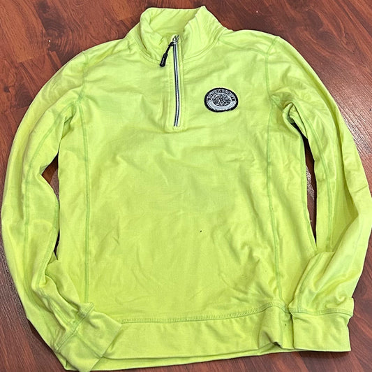 HV Polo lime green long sleeve 1/4 zip