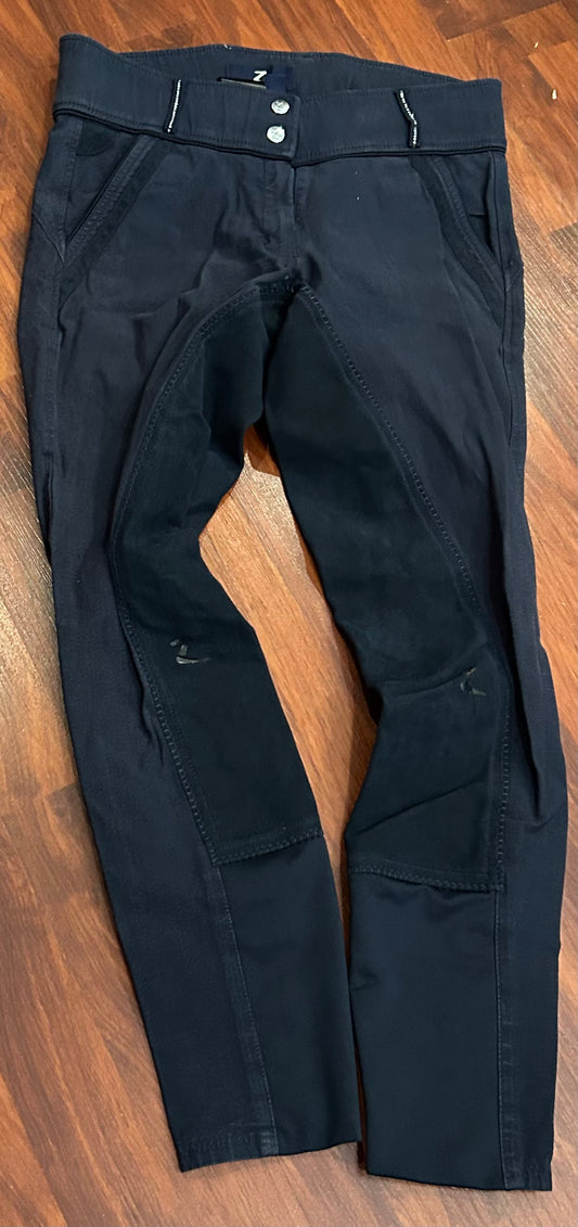 Horze size 28 navy high waisted full seat breeches