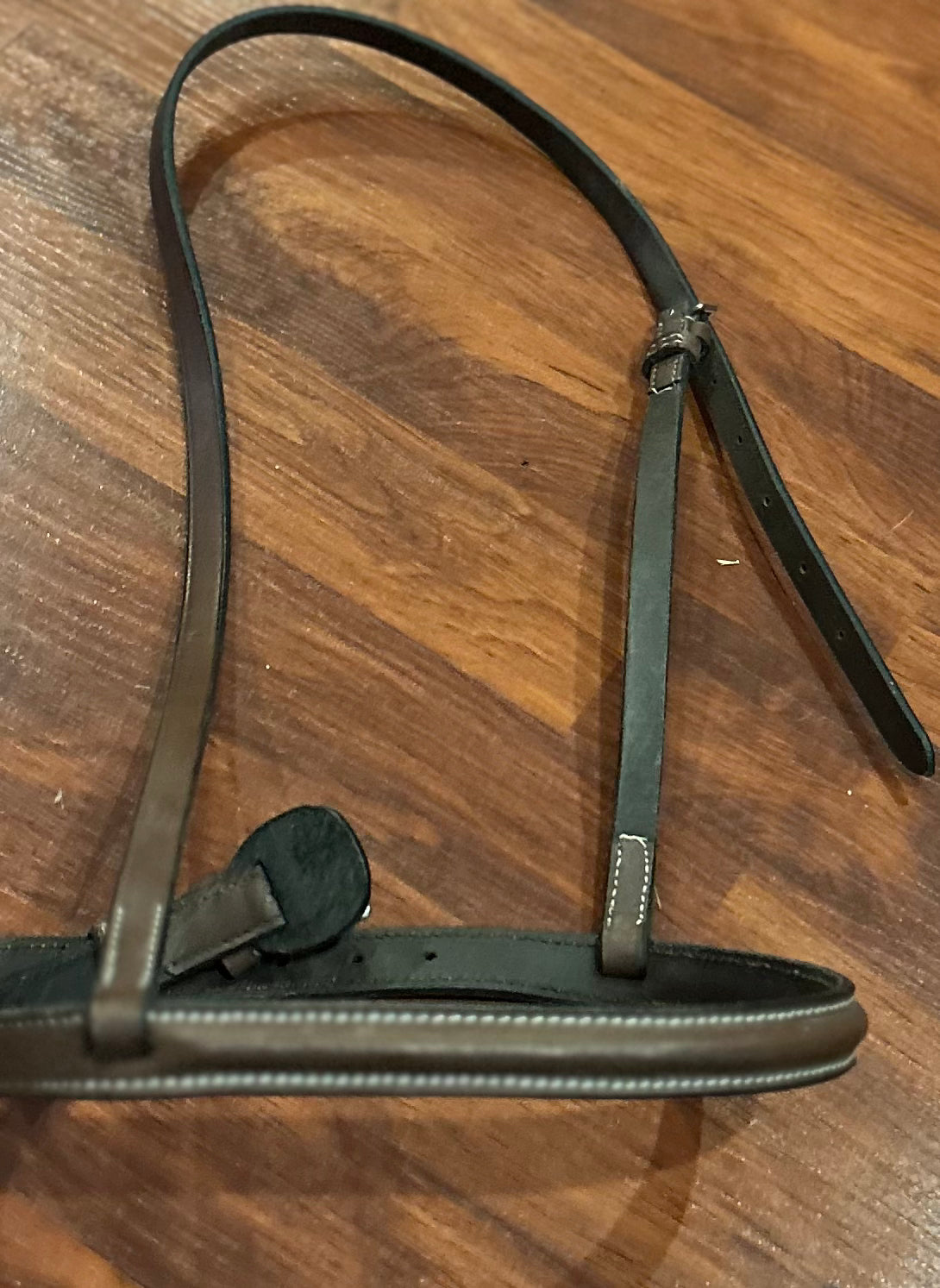 Brown leather noseband full