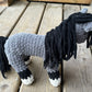 Grey plush horse 7” to wither