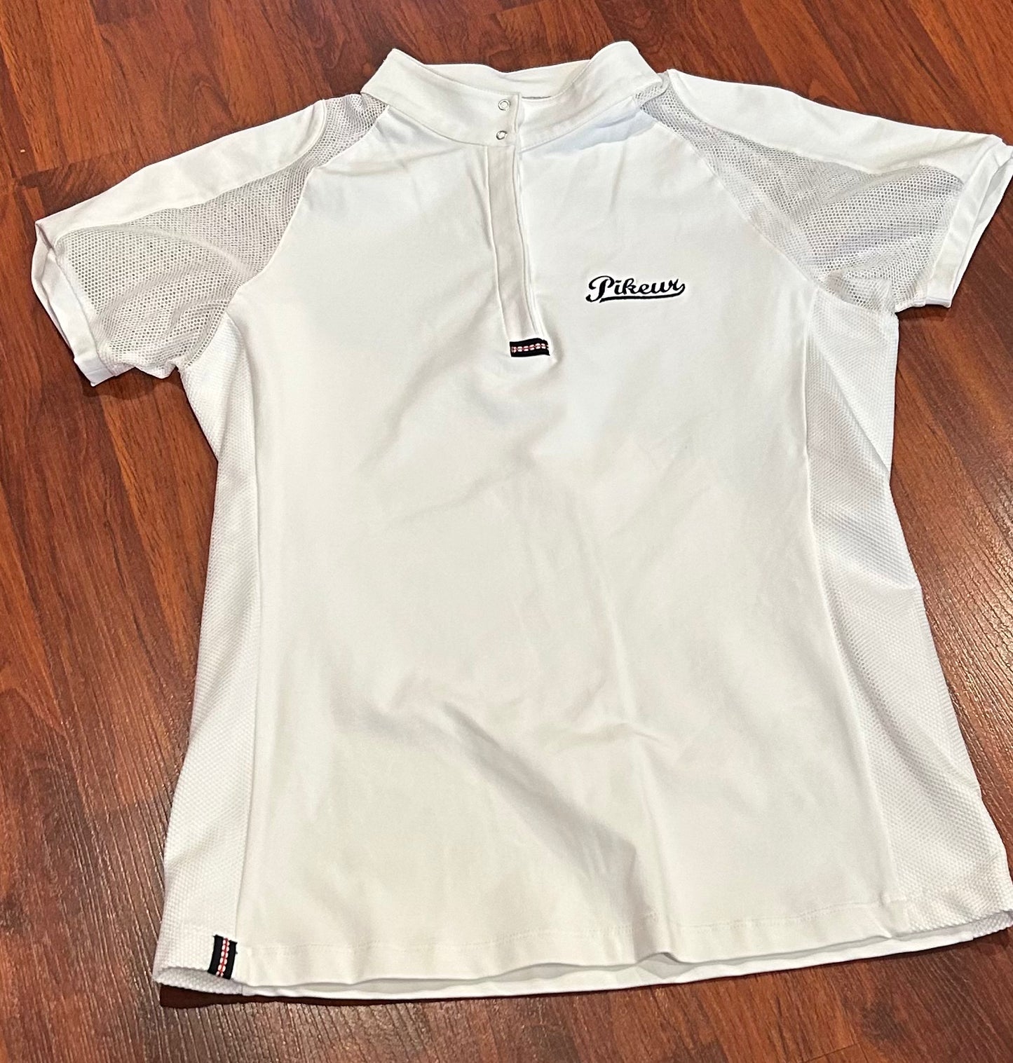 Pikeur large white show shirt with mesh