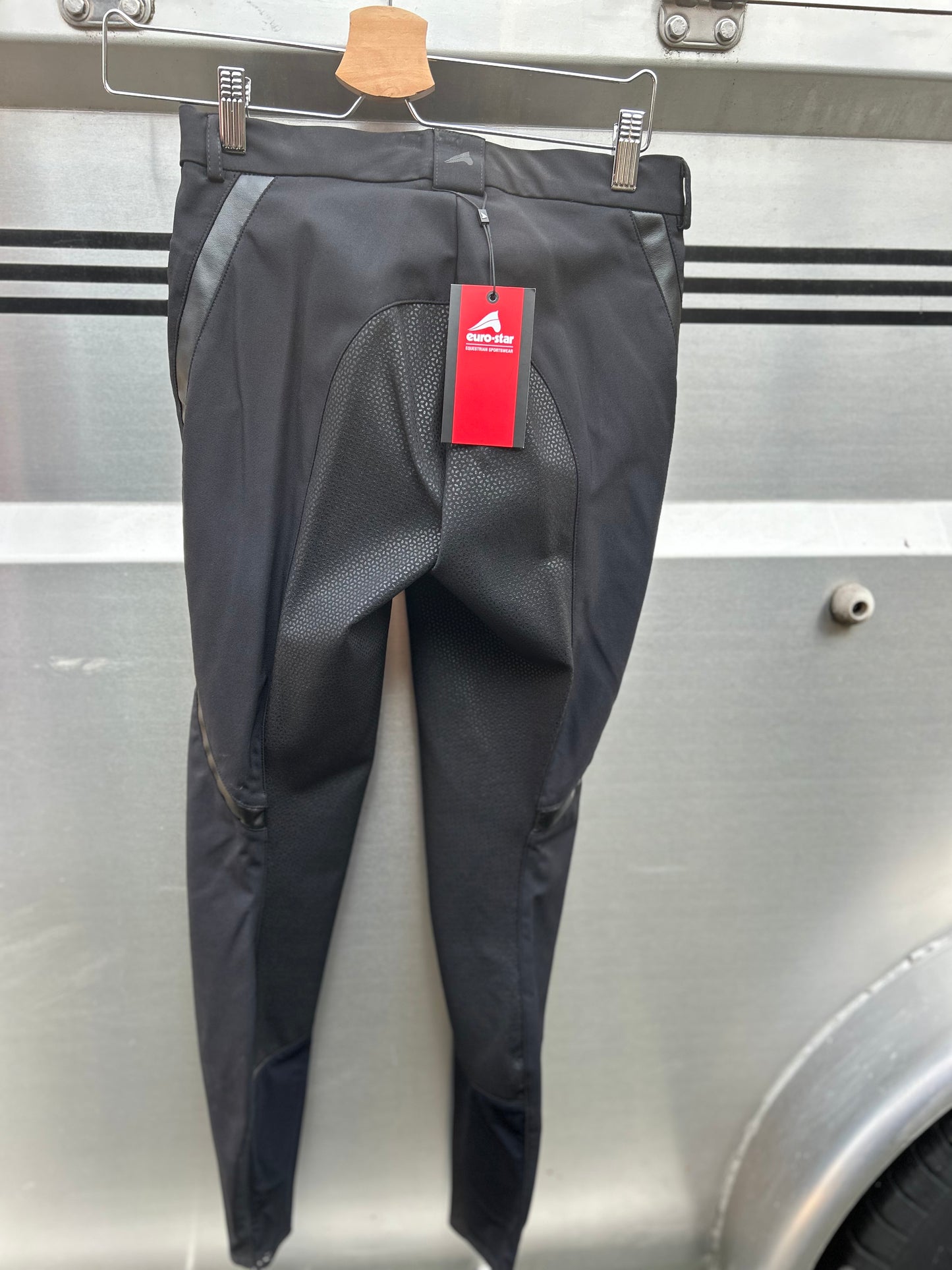 24L Euro Star Ash black full seat breeches