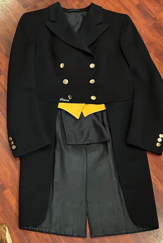 Pikeur wool black tail coat size 10 (38). weighted tails.