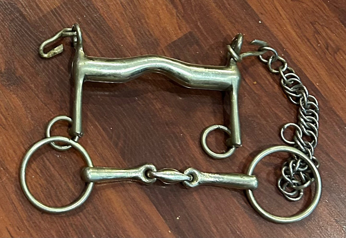 Herm Sprenger 5” curb (7mm thick) and 5.25” KK Bradoon