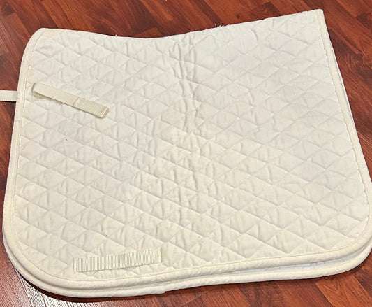 Tolklat classic velvet white dressage pad
