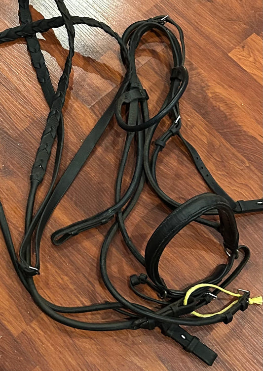 Otto Schumacher size 2 rolled snaffle bridle
